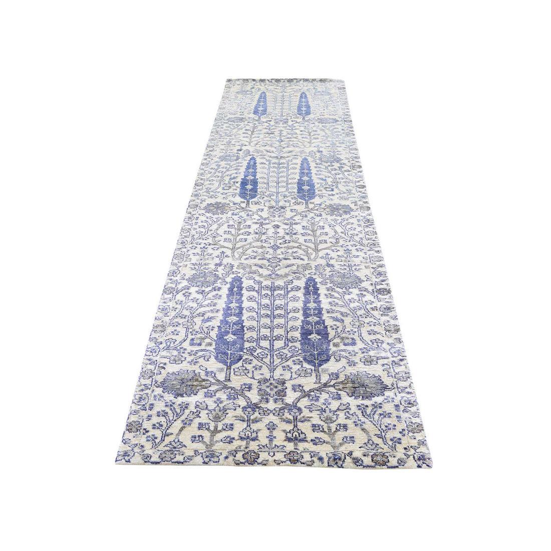 Willow And Cypress Tree Design Silk With Oxidized Wool (1 of 7)