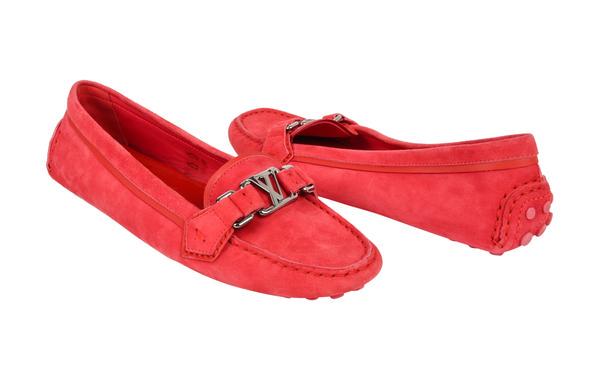 Louis Vuitton Shoe Pink Raspberry Suede Loafer / (1 of 9)