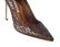 Manolo Blahnik Shoe Coppery Bronze Faux Python Pump 39 - 3