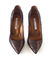 Manolo Blahnik Shoe Coppery Bronze Faux Python Pump 39 - 7