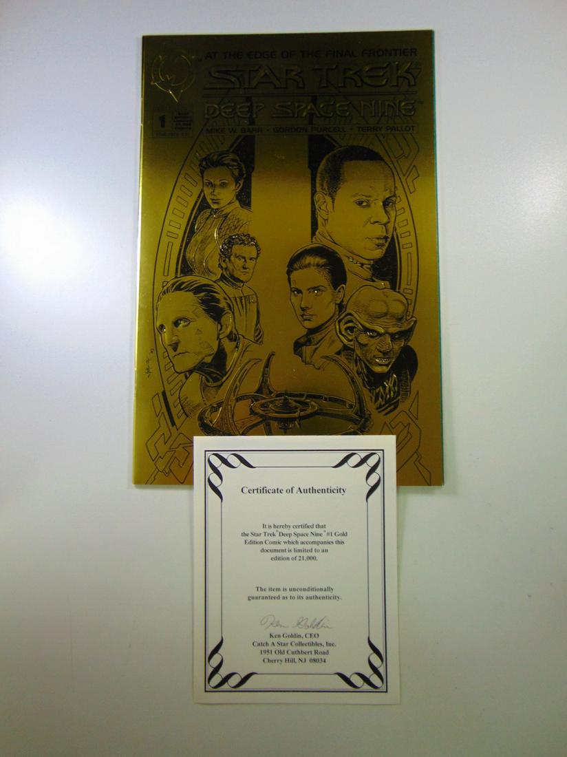 Star Trek Deep Space Nine # 1 Gold Edition: No Reserve! Star Trek Deep Space Nine # 1 Gold Edition Shipping: Domestic: Flat-rate of $5.99 to anywhere within the contiguous U.S. International: Foreign shipping rates are determined by destination