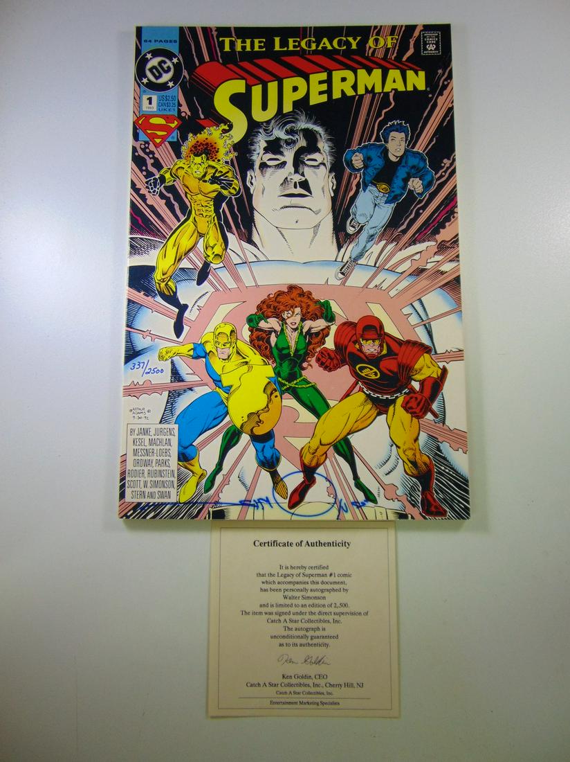 Legacy of Superman #1 Signed: No Reserve! Legacy of Superman #1 Signed Shipping: Domestic: Flat-rate of $5.99 to anywhere within the contiguous U.S. International: Foreign shipping rates are determined by destination. Combined shi