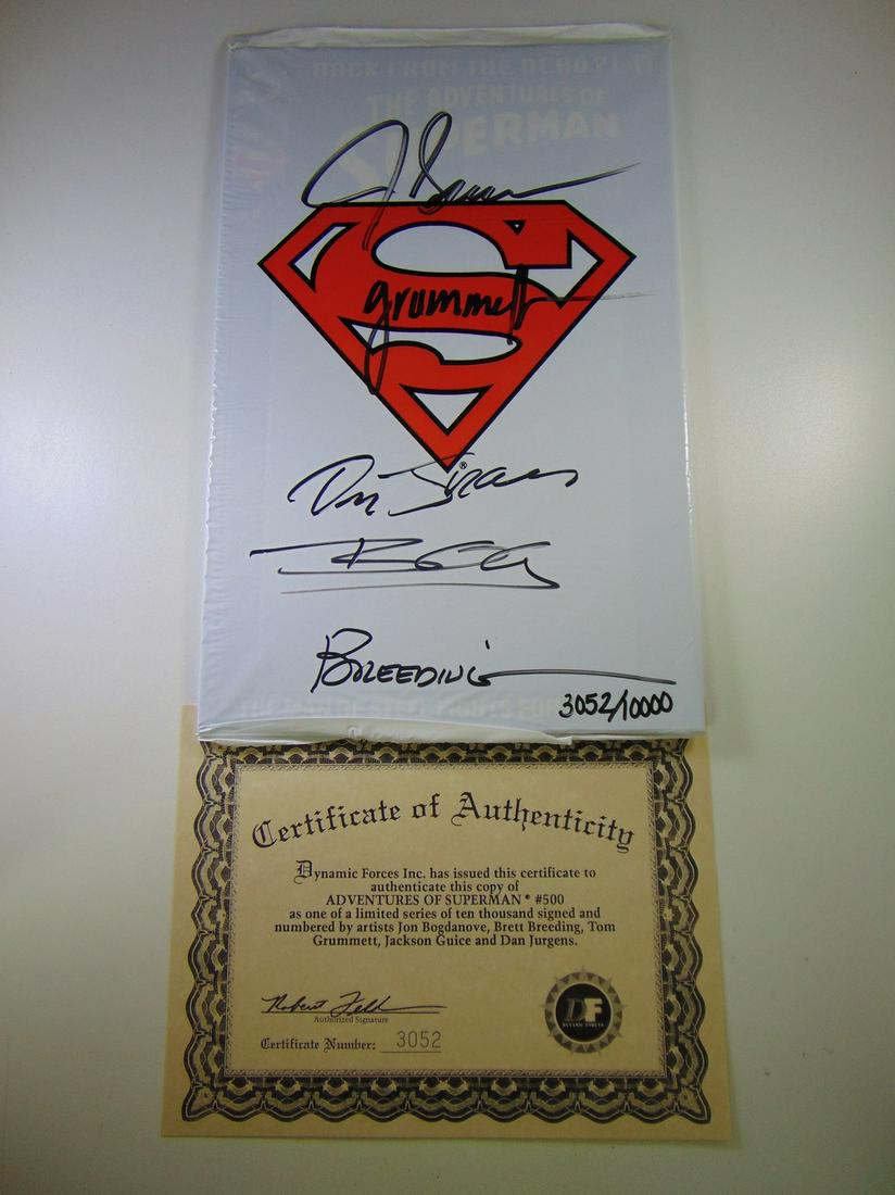 Adventures of Superman #500 Signed x4: No Reserve! Adventures of Superman #500 Signed x4 Shipping: Domestic: Flat-rate of $5.99 to anywhere within the contiguous U.S. International: Foreign shipping rates are determined by destination. Com