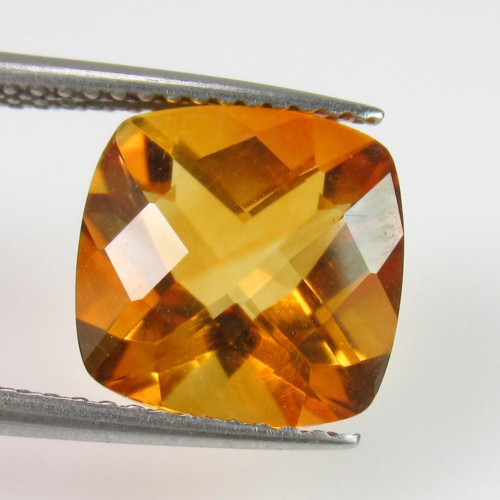 3.69 Ctw Natural Yellow Citrine Cushion Cut (1 of 2)