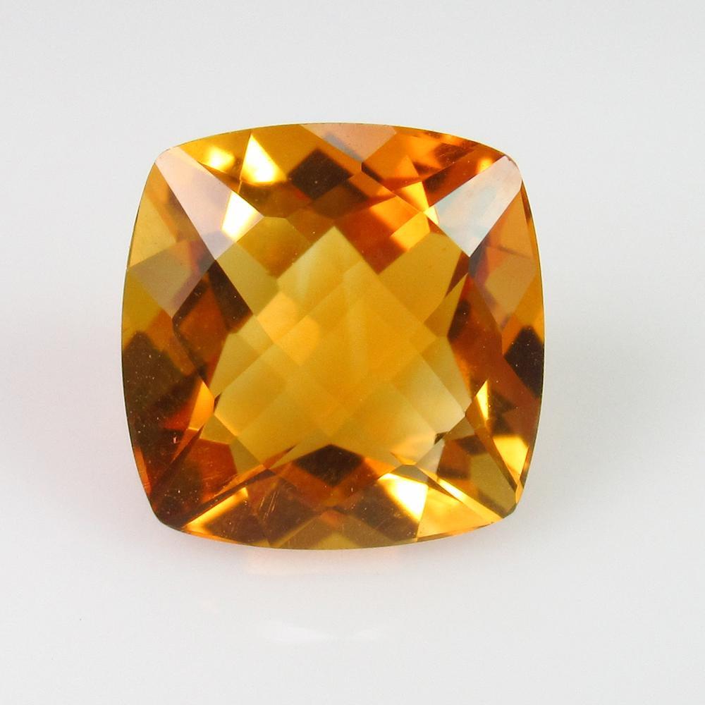 4.26 Ctw Natural Yellow Citrine Cushion Cut (1 of 2)