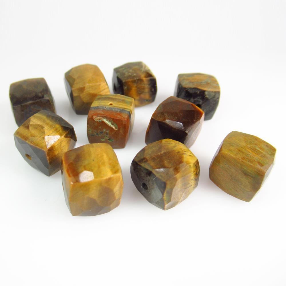 71.16 Ctw Natural 10 Drilled Tiger's Eye Fancy Cut (1 of 2)