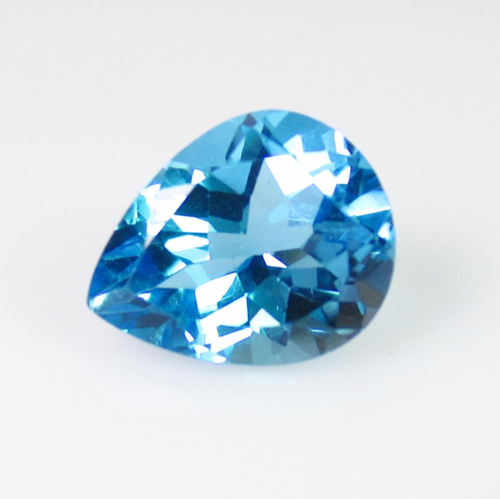 2.75 Ct Genuine Swiss Blue Topaz  Pear Cut (1 of 2)