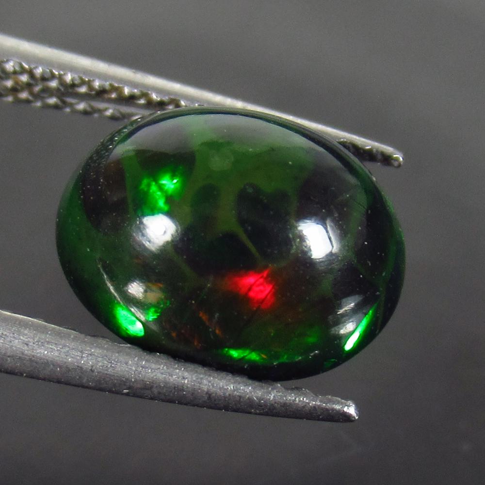1.99 Ct Genuine Ethiopian Fire Black Opal Oval Cab (1 of 2)