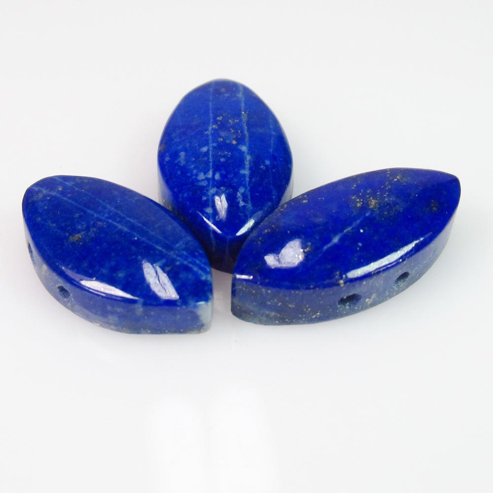 28.89 Ct Genuine 3 Deep Blue Lapis Lazuli Marquise Cab (1 of 2)