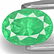 1.56-Carat Eye-Clean Lustrous Green Oval-Cut Colombian