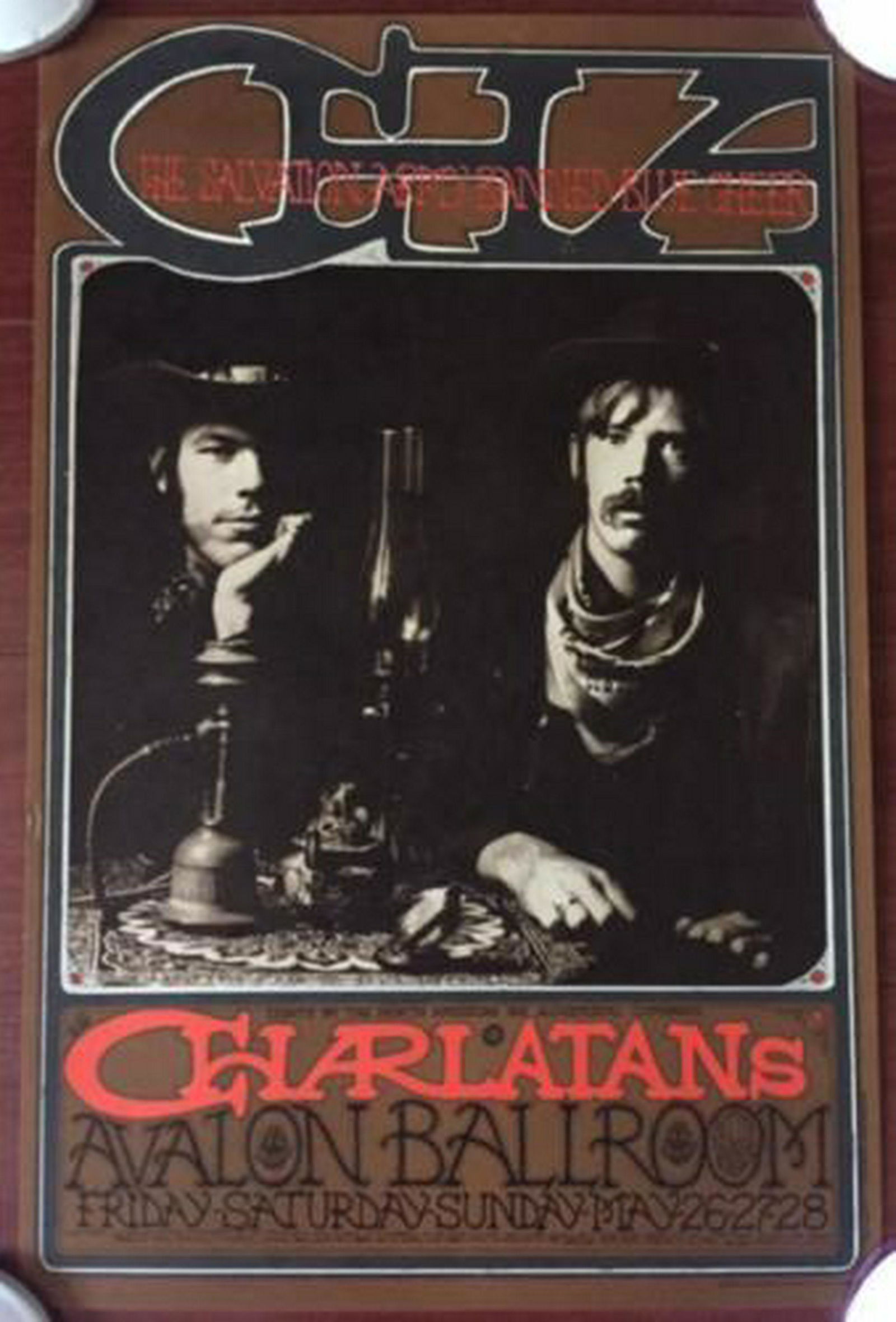 CHARLATANS - ORIGINAL 1967 CONCERT POSTER - RARE FIRST (1 of 1)