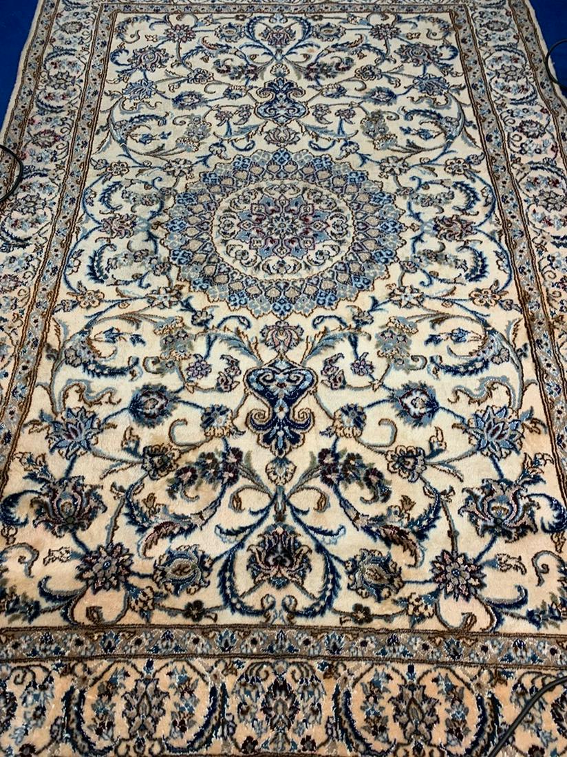 Vintage Hand Woven Persian Rug Nain 6.4 x 9.6 (1 of 9)