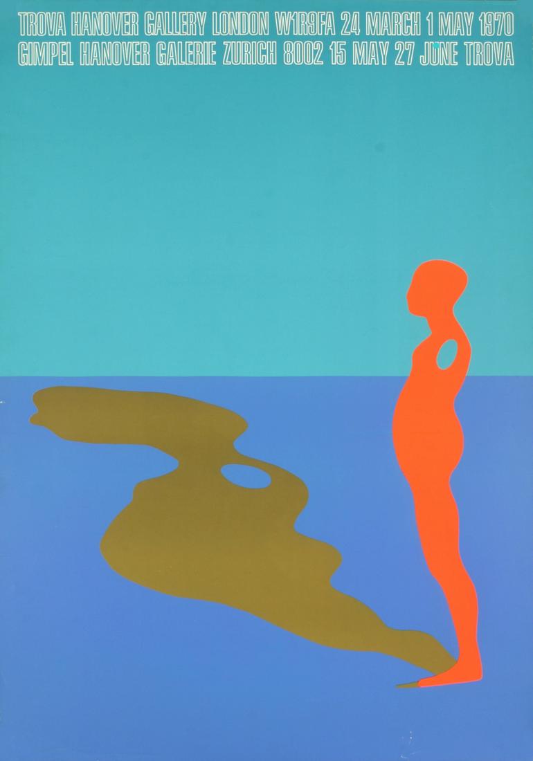 Ernest Trova: Hanover Gallerie London: Hanover Gallerie London by Ernest Trova, 1970 Unsigned Lithograph.Paper size is 32.75 x 23 inches, with an image size of 32.75 x 23 inches.The Lithograph is from an unknown edition size. and is not fr