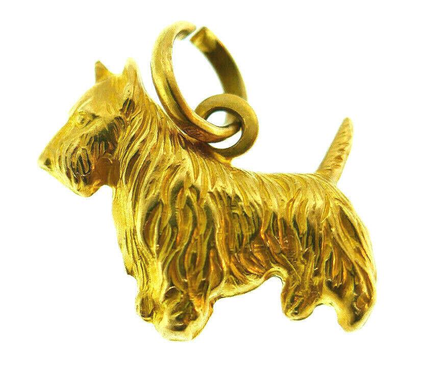 Vintage 18k Yellow Gold Dog Charm (1 of 6)