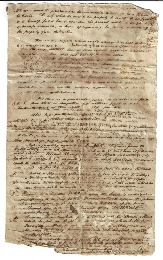 Early 19th C Interesting Legal Manuscript Massachusetts (1 of 2)