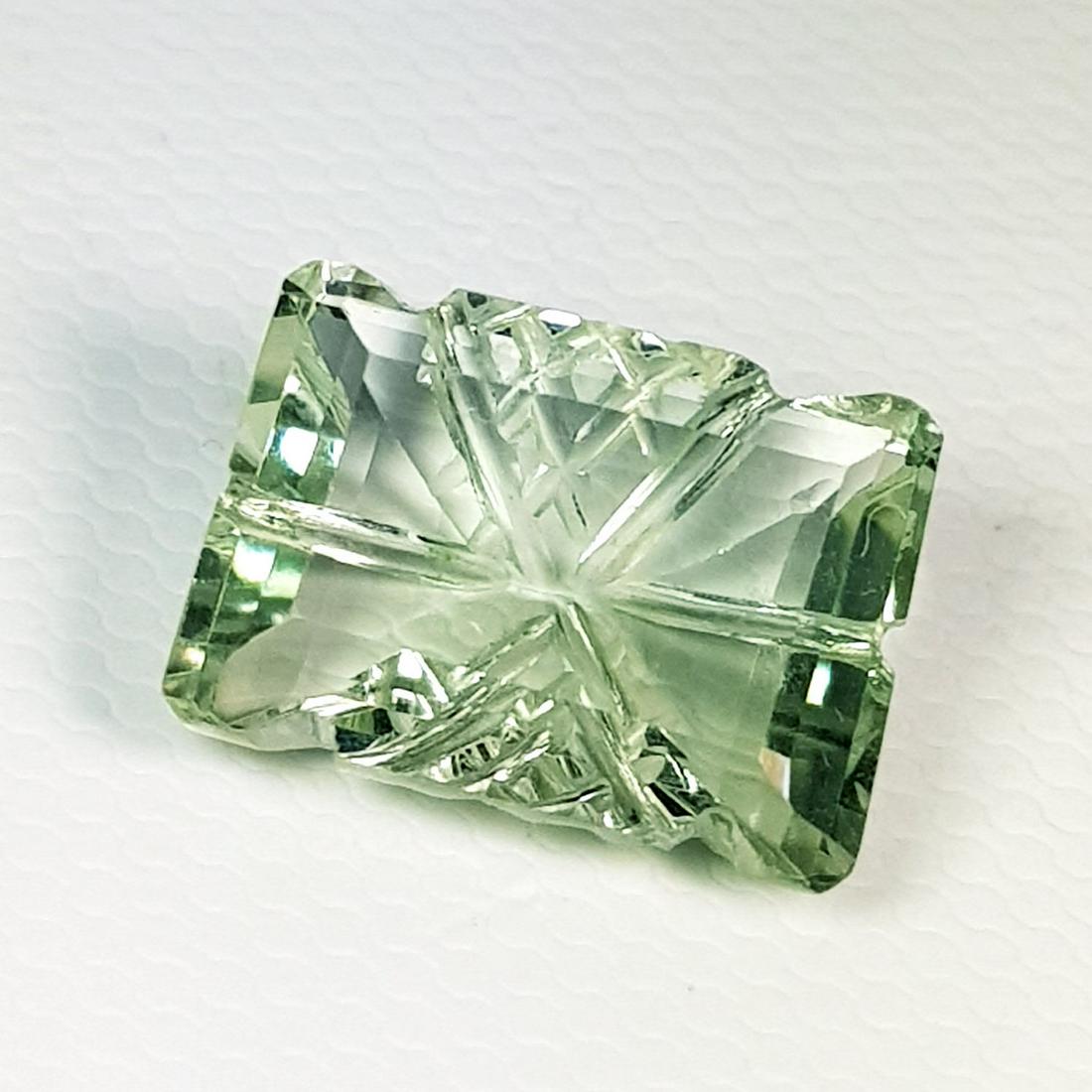 Natural Green Amethyst Emerald Flower Cut 4.90 ct (1 of 5)