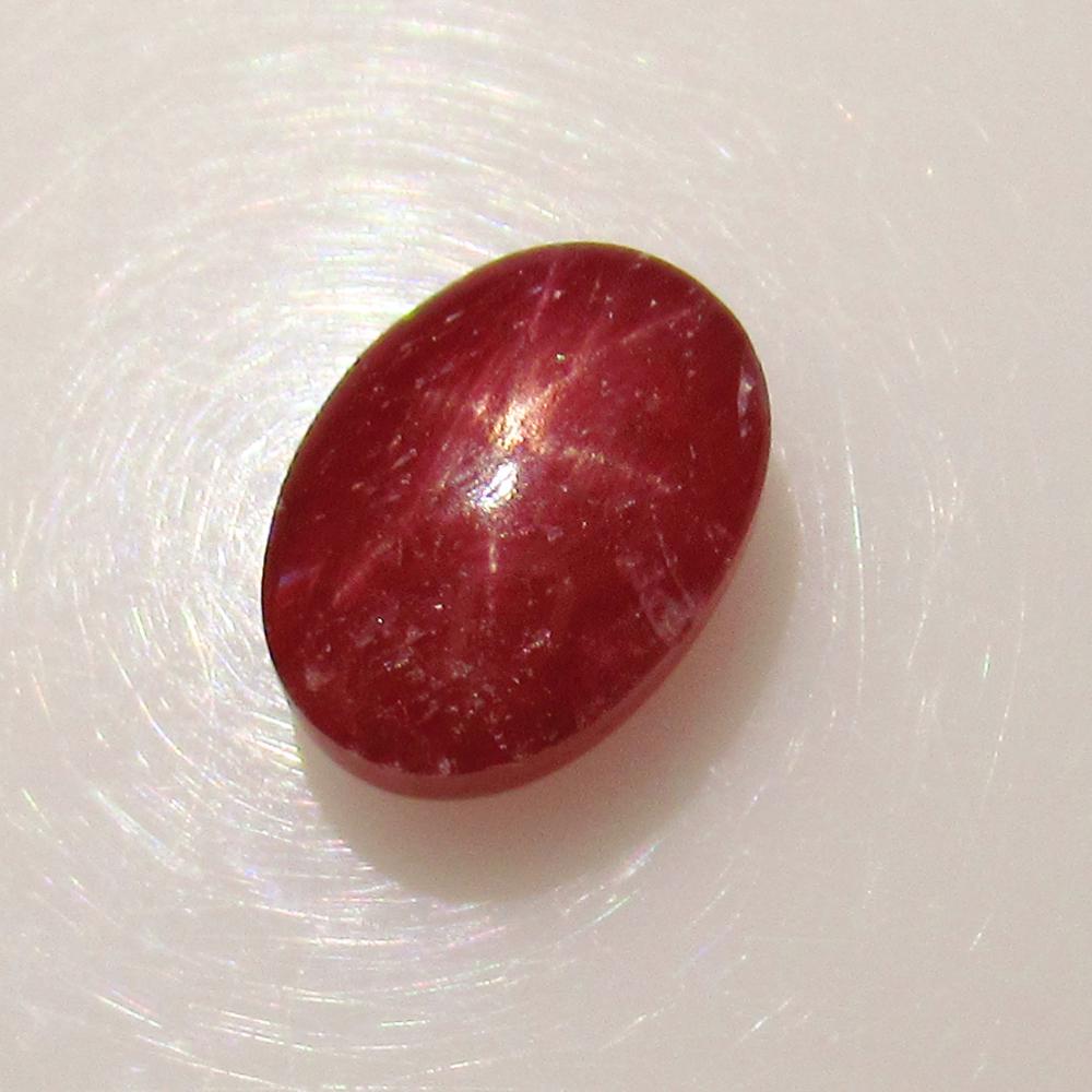 3.13 Ct Genuine Six Line Star Ruby Oval Cab (1 of 2)
