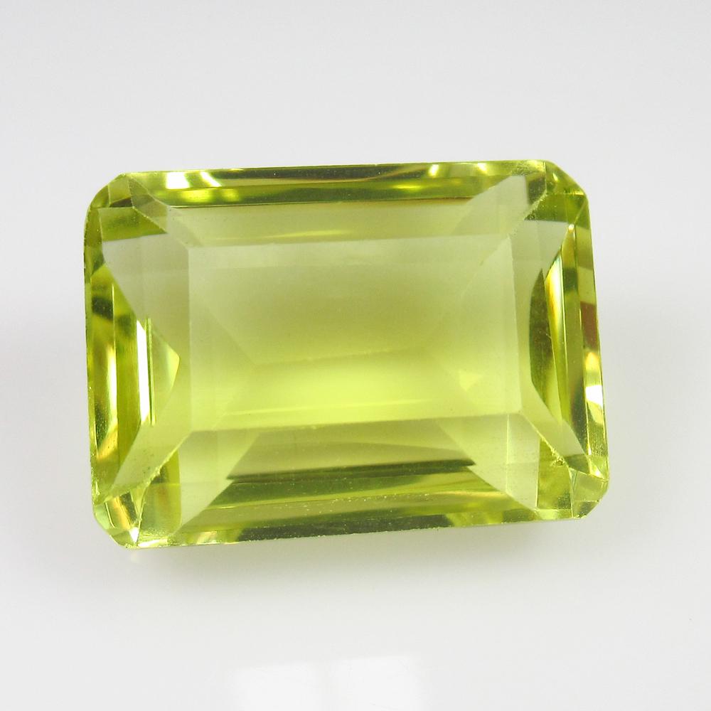 16.48 Ct Natural Yellow Lemon Quartz Emerald Cut (1 of 2)
