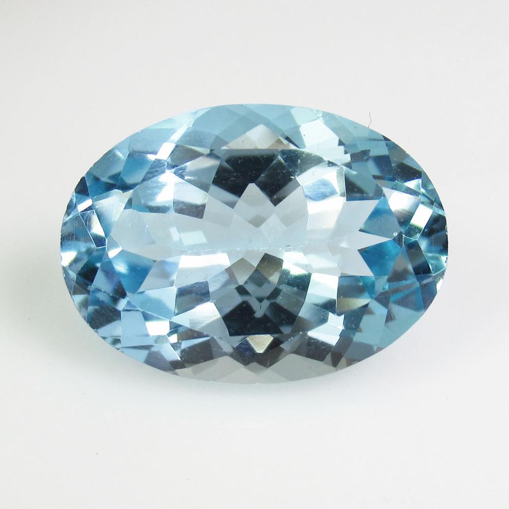 11.89 Ct Genuine Sky Blue Topaz Oval Cut (1 of 2)