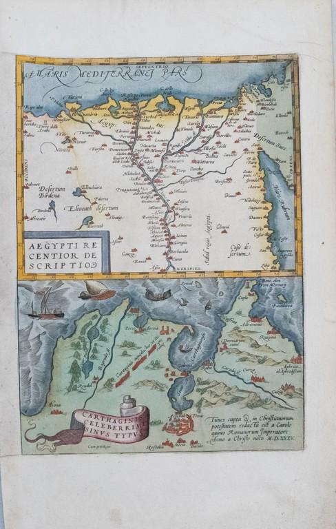 1535 Ortelius Map of Egypt and Carthage-- Aegypti (1 of 1)