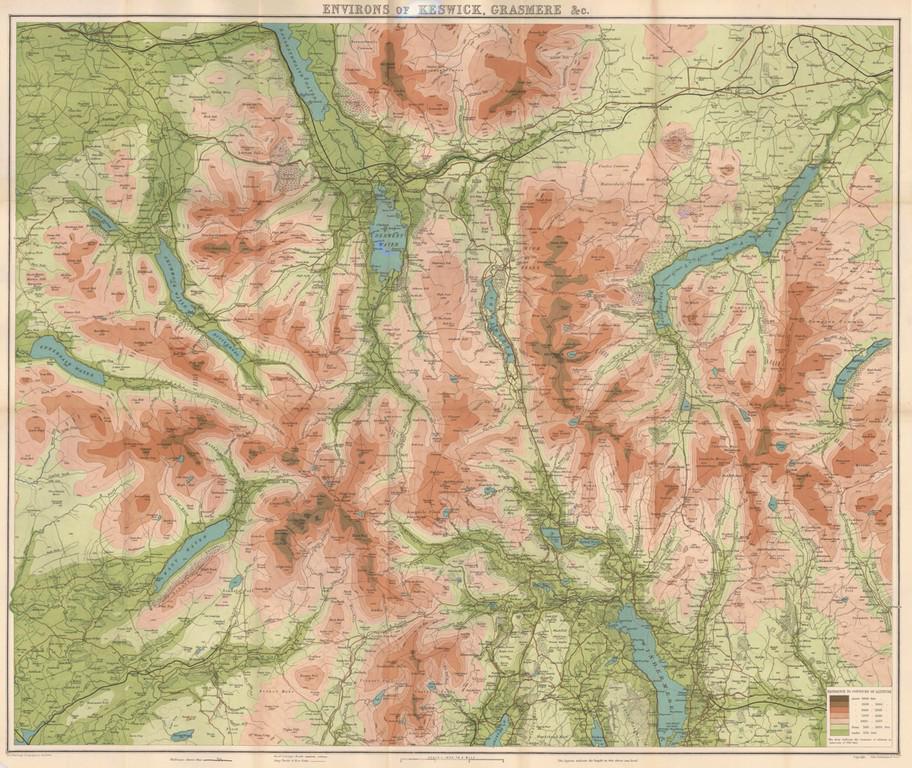 Reduced Survey Map of Keswick, Grasmere &C. (1 of 2)