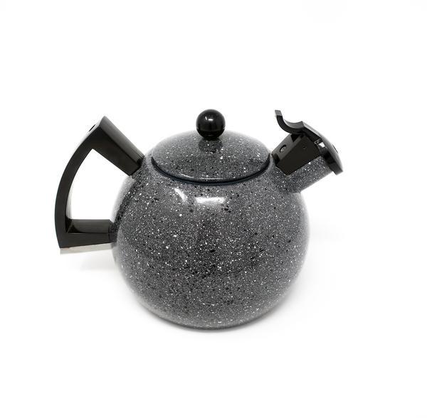 Mid Century Modern Speckled Copco Tea Copco Porcelain White Enamel Tea Kettle