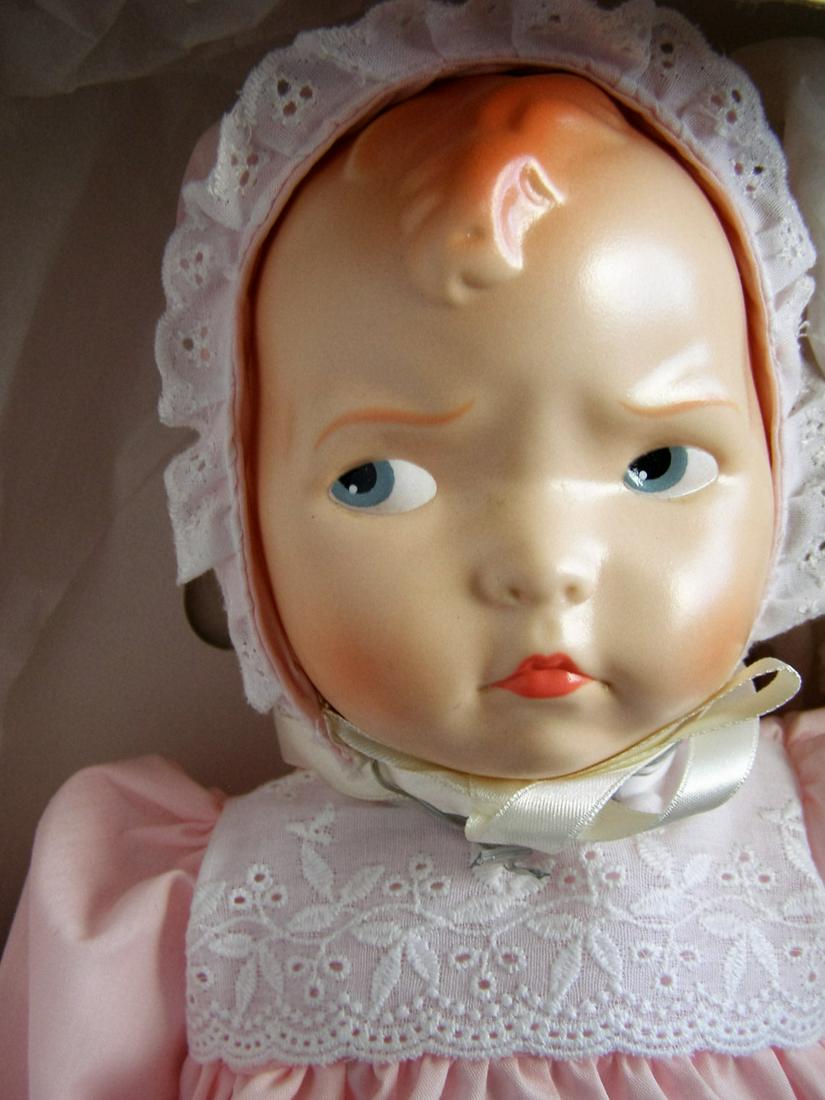 Baby Grumpy Doll by Effanbee (F&B) Limited Edition Doll: Item details Vintage from the 1980s Materials Composition, Vinyl more Here is an adorable Limited Edition from the Effanbee Doll Club - 1987/88. She is in her original box, all original outfit. She is