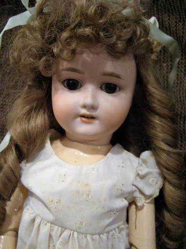 Vintage Porcelain Bisque Doll Hand Made Box and Marking 