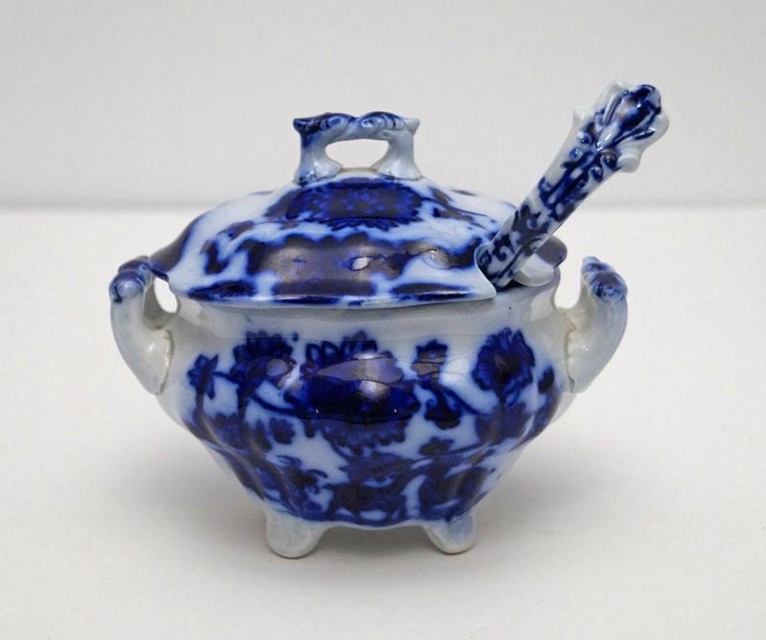 Antique Children’s Flow Blue Miniature China Tureen (1 of 9)