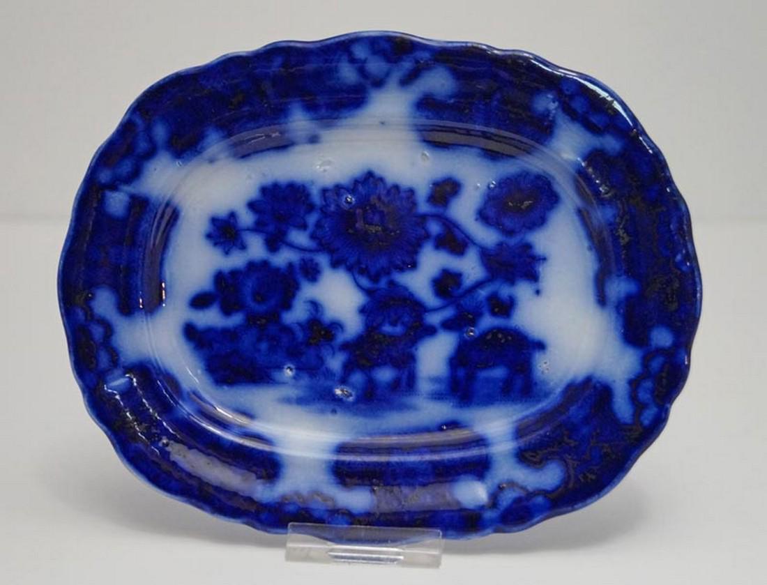 Antique Children’s Flow Blue Miniature China Platter (1 of 4)