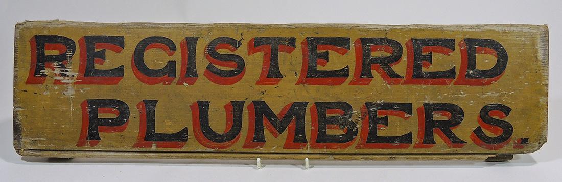 Antique Plumber Sign (1 of 2)