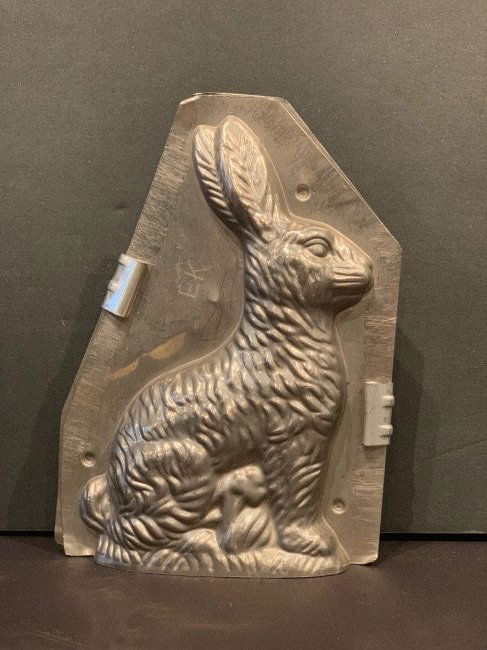Rabbit Chocolate Mold, two-piece, early 20th c (1 of 2)