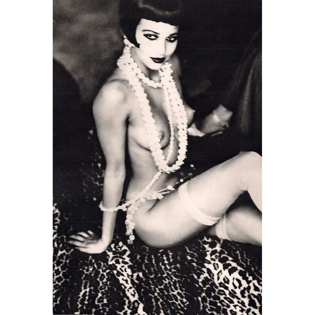 ELLEN VON UNWERTH - Maria Luisa with White Pearls: Artist: ELLEN VON UNWERTH Print Title: Maria Luisa with White Pearls Medium: Sheet-fed Gravure Printing Date: 1990's Printed in Japan Image size approx. 14 x 9 inches Ellen Von Unwerth is a photograph