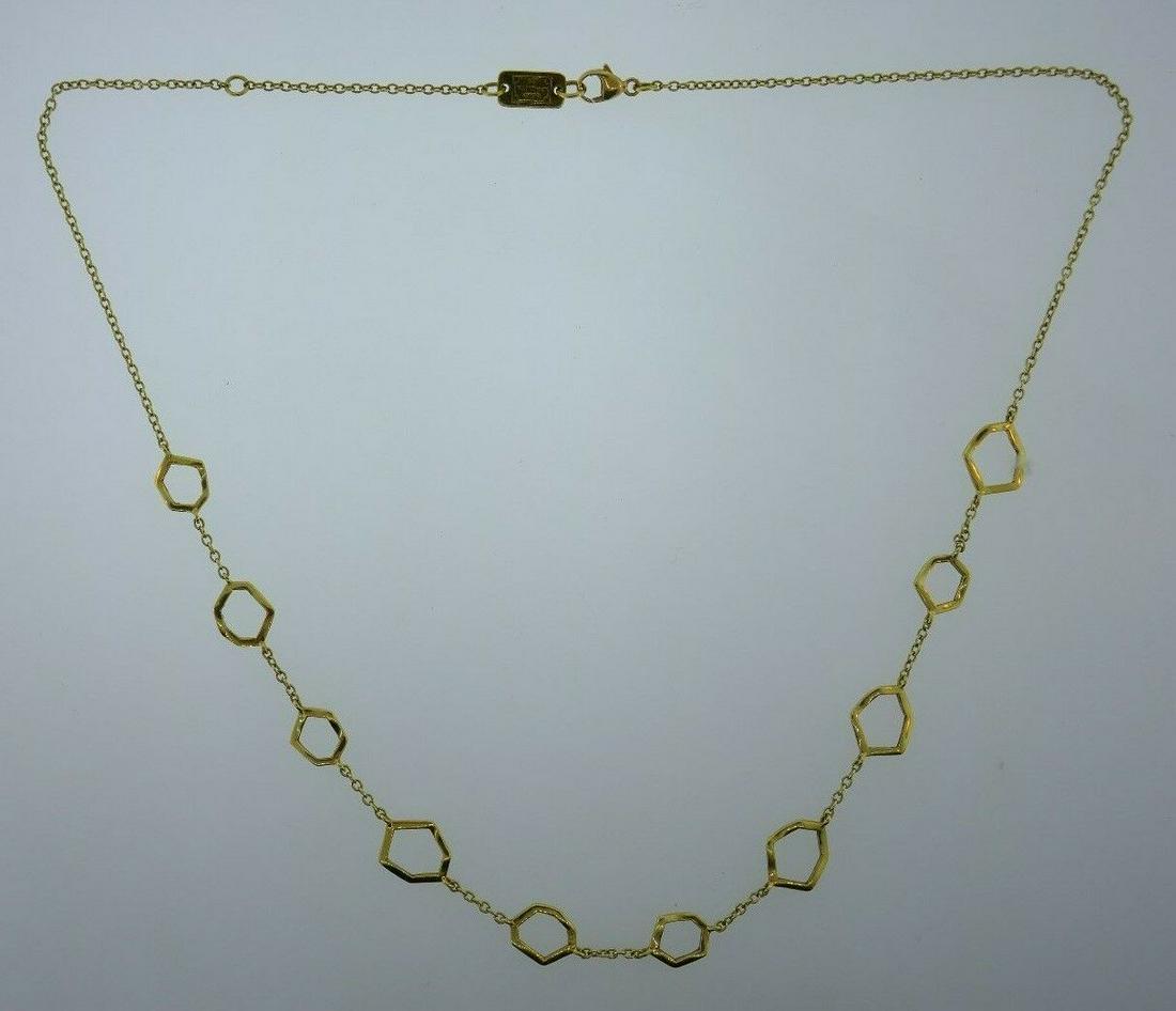 IPPOLITA 18k Yellow Gold Necklace Trendy: Ippolita 18k Yellow Gold Necklace Trendy · This is a must for a collector The weight is 6.5 grams. The length is 18 inches. Reserve: $630.00 Shipping: Domestic: Free shipping to anywhere within the c