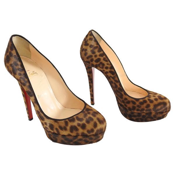 Christian Louboutin Bianca Leopard Calf 140 Platform: Christian Louboutin Bianca Leopard Calf 140 Platform Pumps. Original retail $995 from Holt Renfrew. Marked size 37.5 (USA 7). Excellent pre-owned condition with duster and box. Reserve: $145.76 Shippi