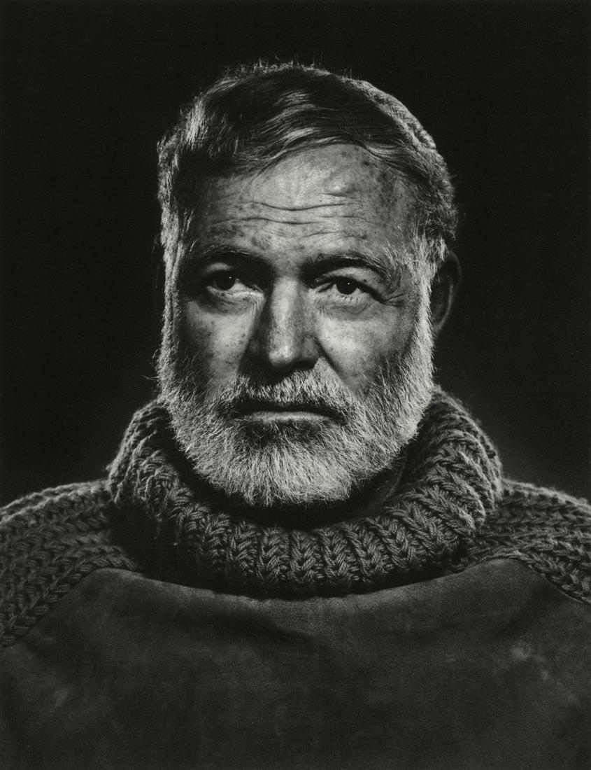 YOUSUF KARSH - Ernest Hemingway, 1957: Artist: Yousuf Karsh Title: Ernest Hemingway, 1957 Medium: Photo Litho, 1989, Canada Dimensions: 6.95x9" Heat Wax Mounted on 11x14" Conservation Board Yousuf Karsh (1908-2002) was an Armenian-Canadian