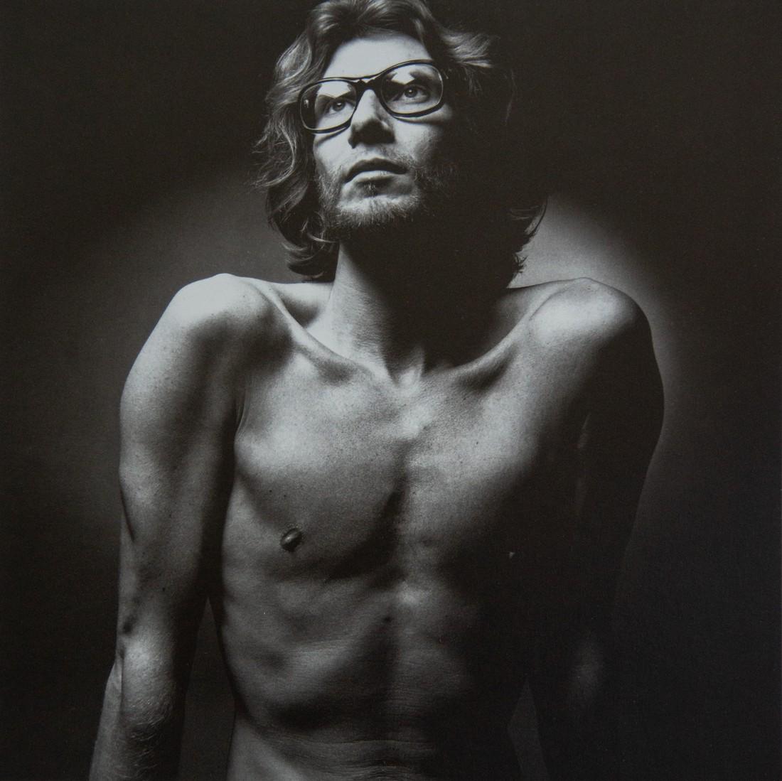 JEANLOUP SIEFF - Yves Saint Laurent, Paris, 1971: Artist: Jeanloup Sieff Title: Yves Saint Laurent, Paris, 1971 Medium: Photo Litho, 1996, Germany Dimensions: 7.4x7.4" Heat Wax Mounted on 11x14" Conservation Board Jeanloup Sieff (1933-2000) was a Fre