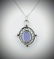 Sterling Silver Necklace w Raw Rubies & Violet Jade - 2