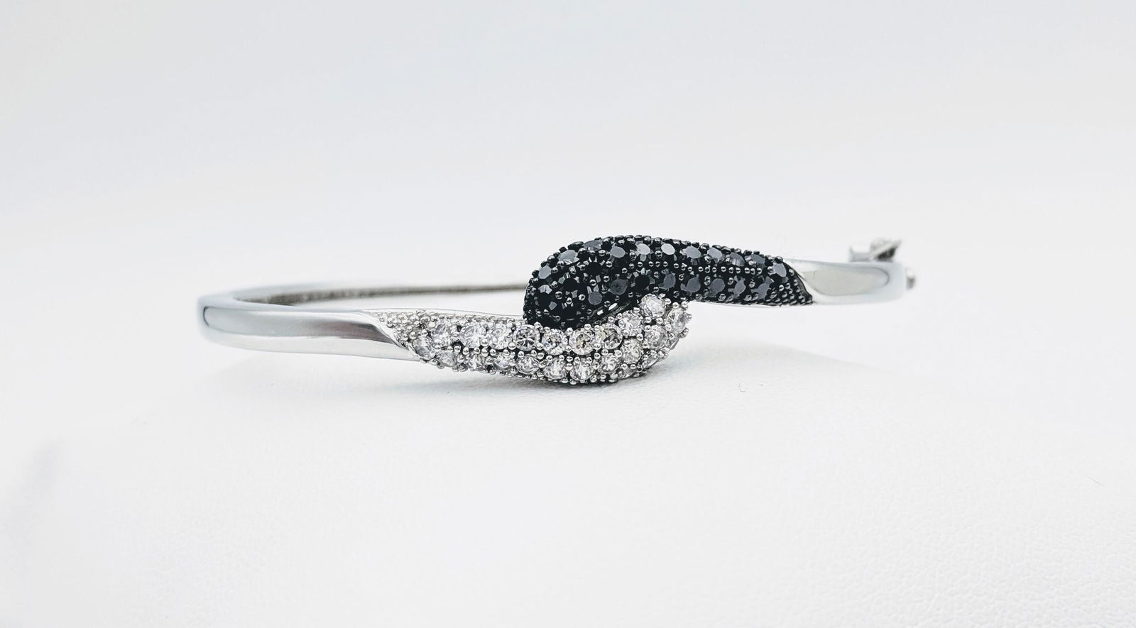Sterling Silver Spinel & Cubic Zirconia Bangle (1 of 4)