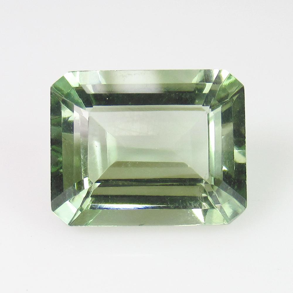 5.65 Ct Genuine Green Amethyst 12X10 mm Emerald Cut (1 of 2)