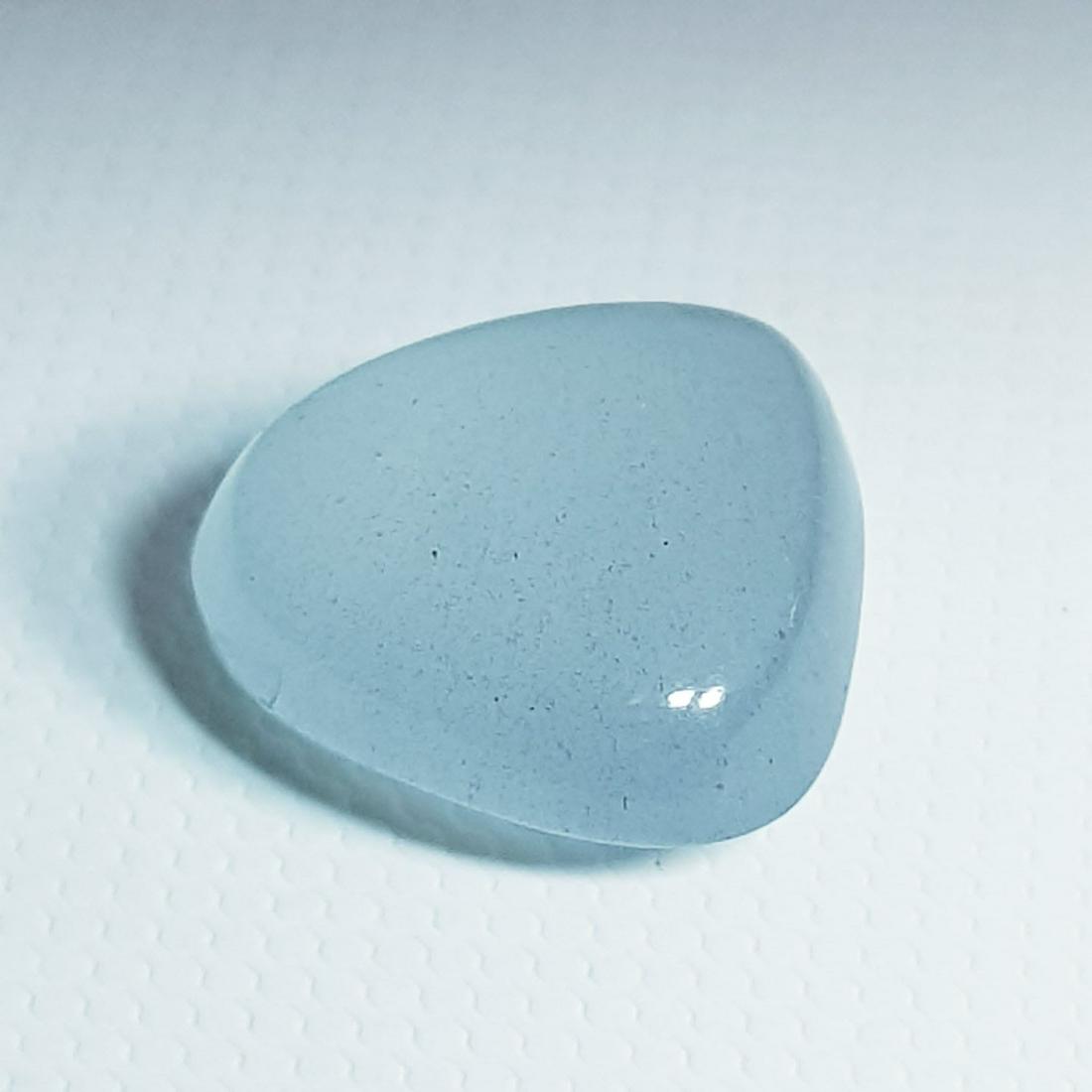 10.09 ct Natural Aquamarine Pear Cabochon (1 of 6)