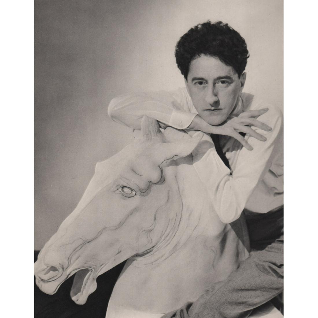 GEORGE HOYNINGEN-HUENE - Jean Cocteau: Artist: GEORGE HOYNINGEN-HUENE Print Title: Jean Cocteau Jean Maurice Eugène Clément Cocteau (1889-1963) was a French poet, writer, designer, playwright, artist and filmmaker. Cocteau is best known 