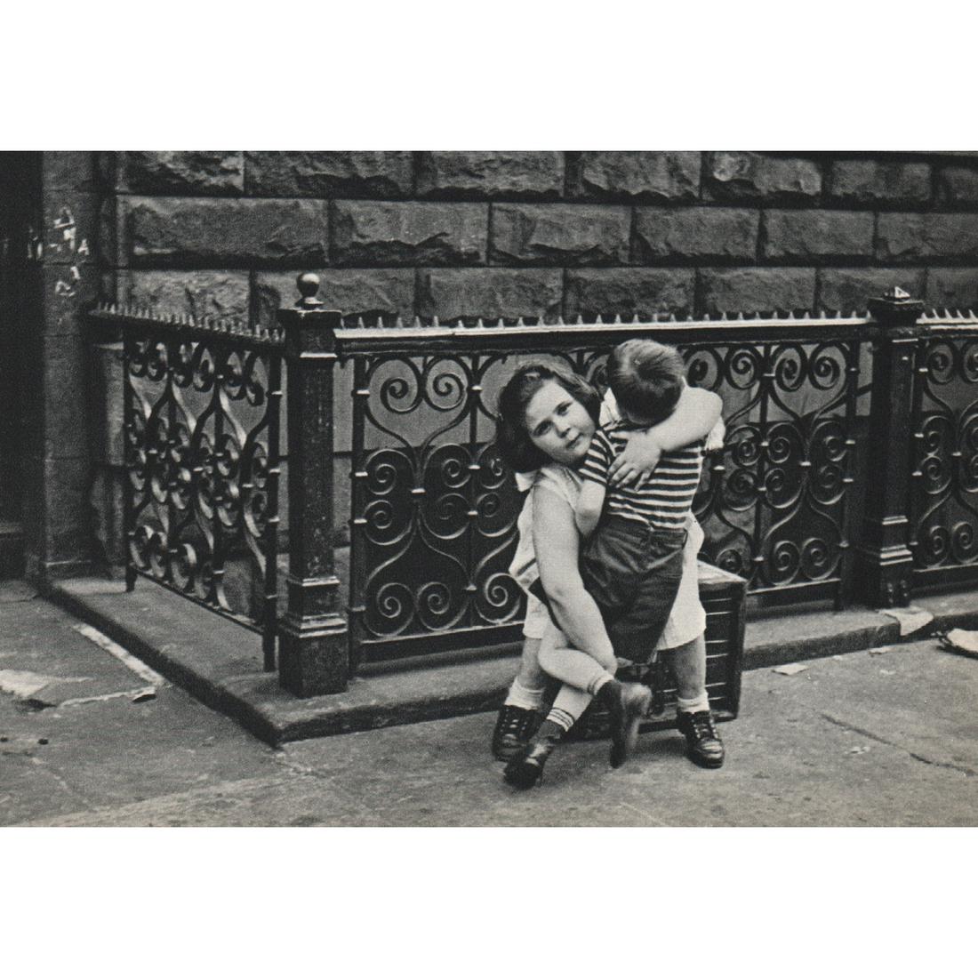 HELEN LEVITT - Children in New York: Artist: HELEN LEVITT Print Title: Children in New York Medium: Sheet-fed Gravure Printing Date: 1960's Printed in Switzerland Image Size approx: 4.25 x 6.25 inches Helen Levitt (1913-2009) was an Amer