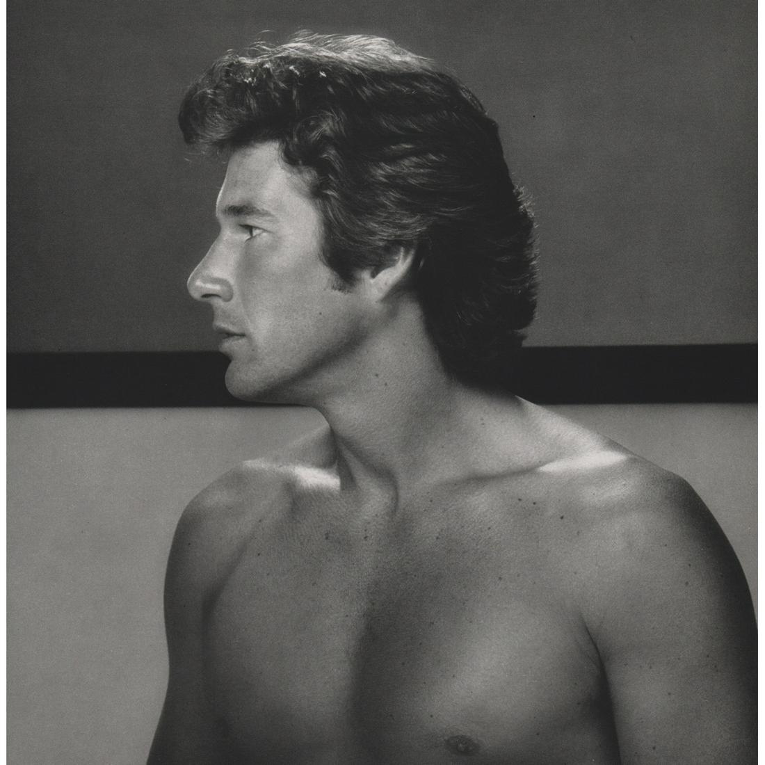 ROBERT MAPPLETHORPE - Richard Gere, 1983: Artist: ROBERT MAPPLETHORPE Print Title: Richard Gere, 1983 Medium: Sheet-fed Gravure Printing Date: 1980's Printed in Japan Image size approx. 10 X 10 inches Robert Mapplethorpe was an American photo