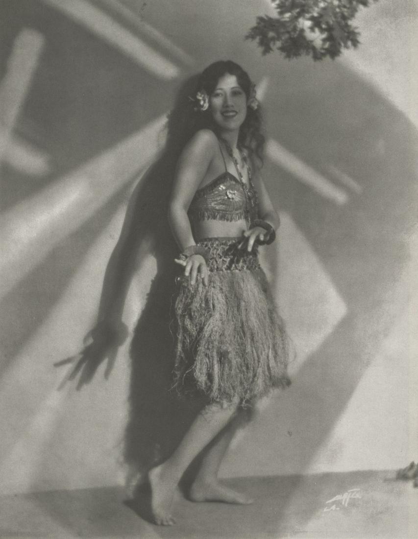 EDWARD CURTIS - Hulu Dancer, 1920: Artist: Edward Curtis Title: Hulu Dancer, 1920 Medium: Photo Litho, 1979, USA Size: 6.4x8.2" Heat Wax Mounted on 11x14" Conservation Board Edward Sheriff Curtis (1868 – 1952) was an American photogr