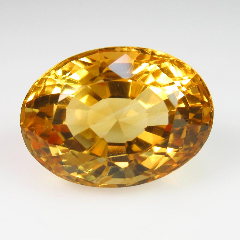 10.45 Ctw Natural Yellow Citrine 16X11.5 mm Oval Cut (1 of 2)