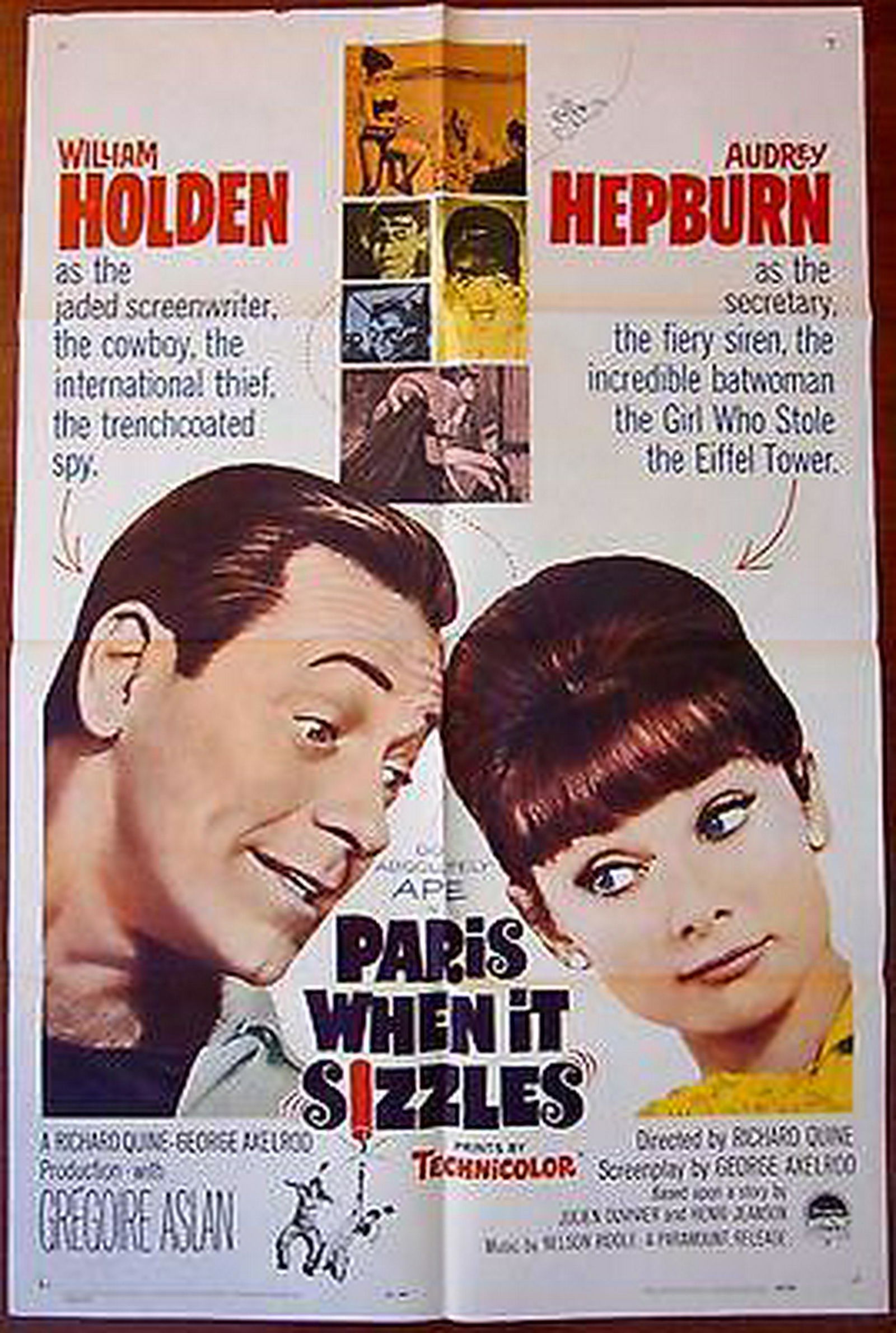 PARIS WHEN IT SIZZLES -ORIGINAL 1964 1SH POSTER- AUDREY (1 of 1)