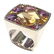 Chanel Amethyst Citrine Tourmaline Gold "Matelasse"