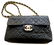 Authentic! 1996 Chanel Jumbo Black Quilted Lambskin