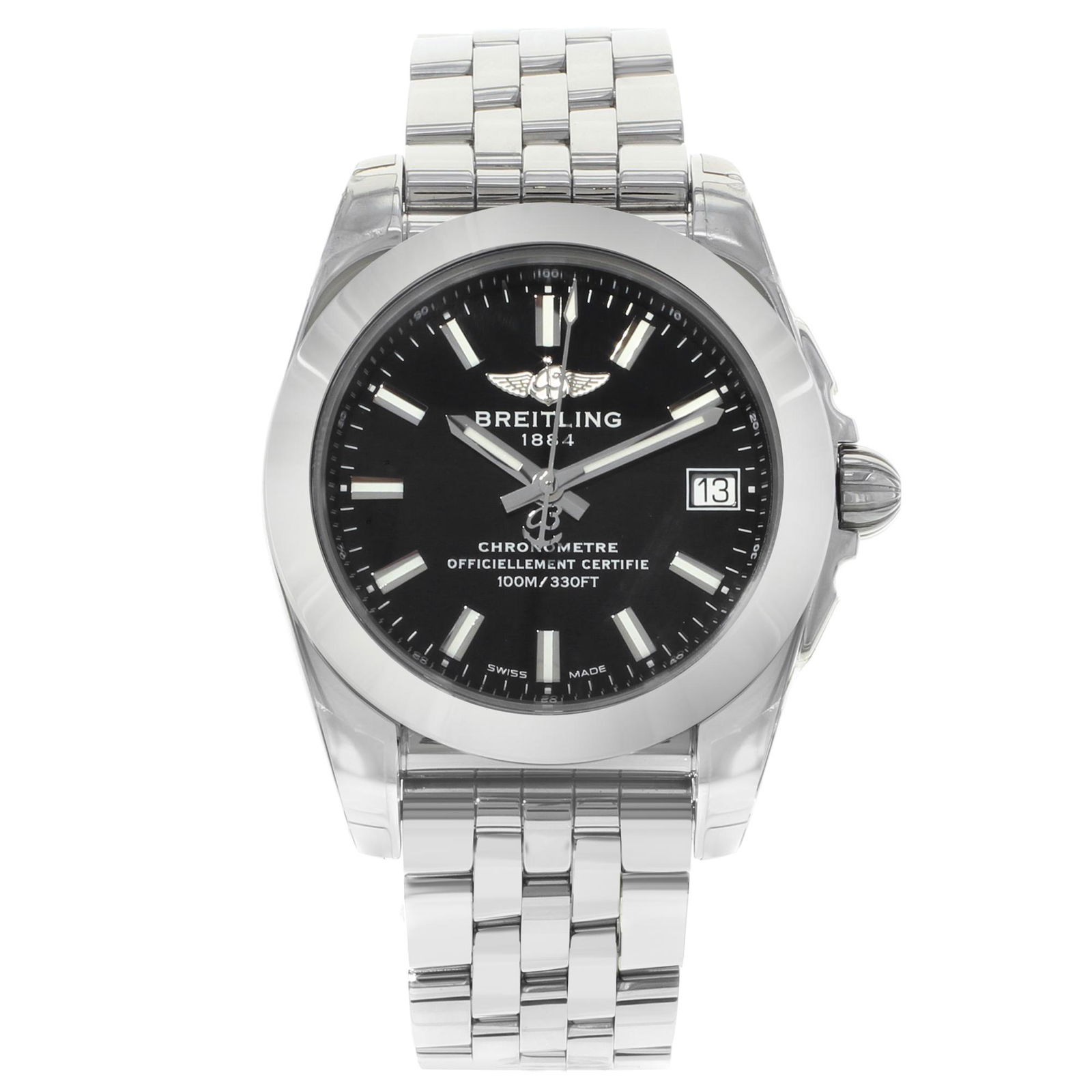 Breitling Galactic 36 Black Index Dial Steel Quartz (1 of 5)